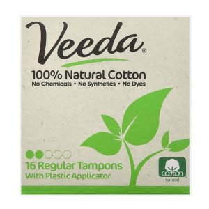 Veeda Natural All-Cotton Tampons