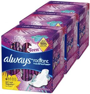 Always Radiant Teen Pads